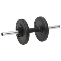vidaXL Sett med vektstang og manual med skiver 90 kg