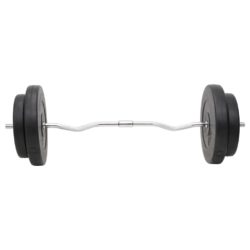 vidaXL Sett med vektstang og manual med skiver 90 kg