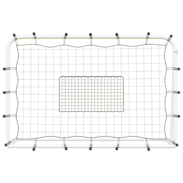 vidaXL Footballnett med stoppnett hvit og svart 184x61x123 cm stål PE