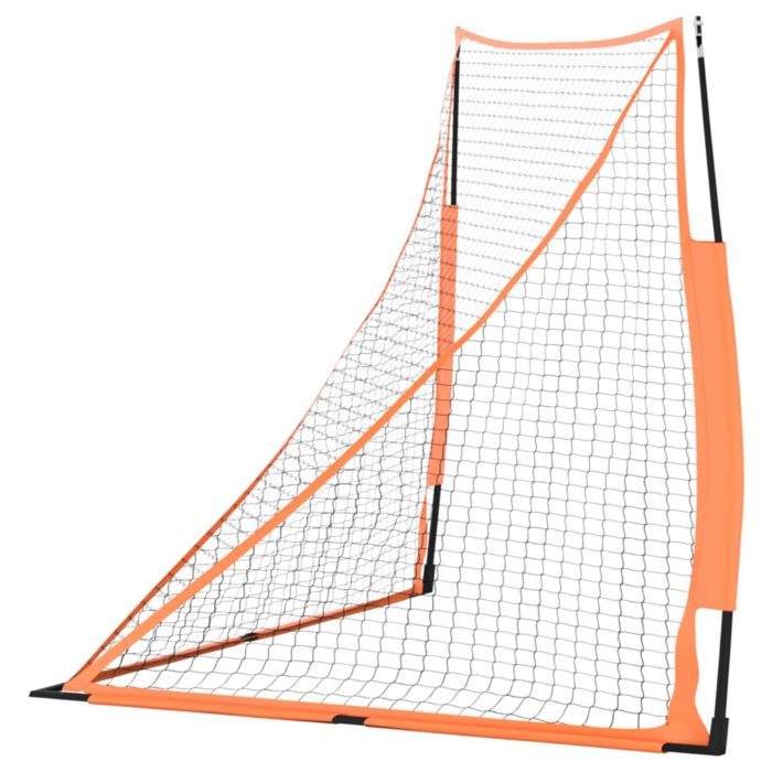 vidaXL Baseballnett oransje og svart 183x182x183 cm stål og polyester