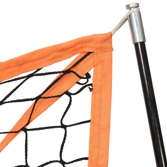 vidaXL Baseballnett oransje og svart 183x182x183 cm stål og polyester