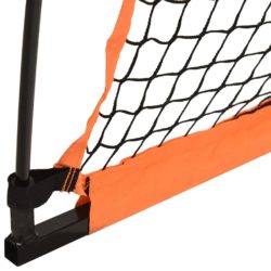 vidaXL Baseballnett oransje og svart 183x182x183 cm stål og polyester