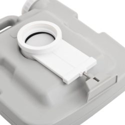 vidaXL Bærbart campingtoalett grå og hvit 10+10 L HDPE