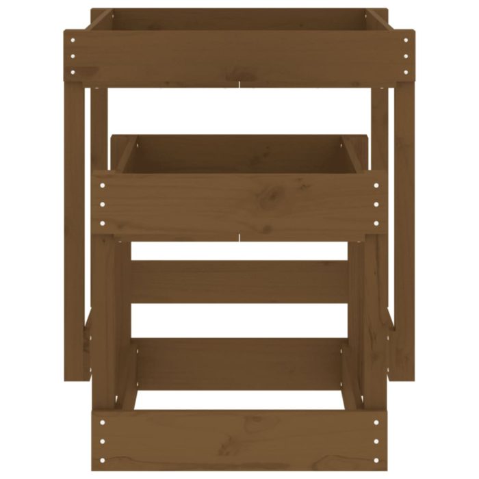 vidaXL Sandbord 2 stk honningbrun heltre furu