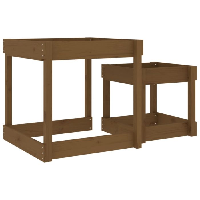 vidaXL Sandbord 2 stk honningbrun heltre furu