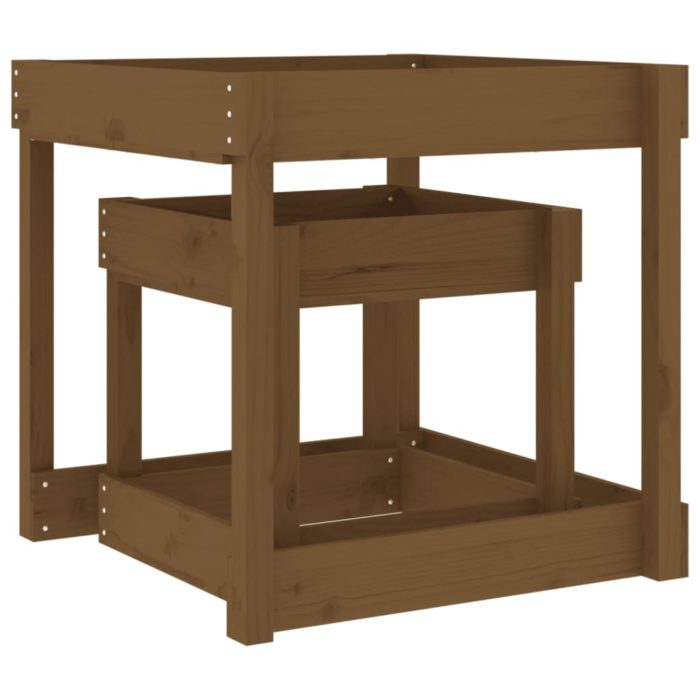 vidaXL Sandbord 2 stk honningbrun heltre furu