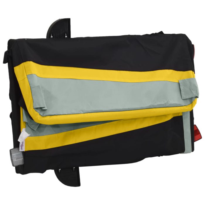 vidaXL Sykkelvogn svart og gul 30 kg jern