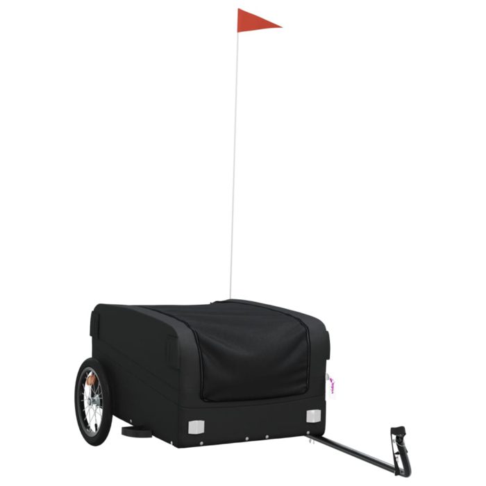 vidaXL Sykkelvogn svart 45 kg jern