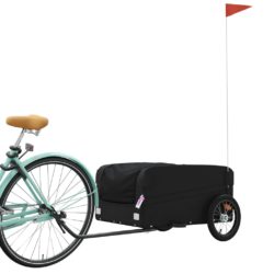 vidaXL Sykkelvogn svart 45 kg jern