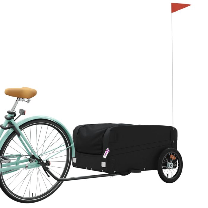 vidaXL Sykkelvogn svart 45 kg jern