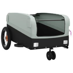 vidaXL Sykkelvogn svart og grå 30 kg jern