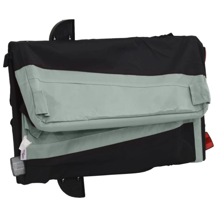 vidaXL Sykkelvogn svart og grå 30 kg jern