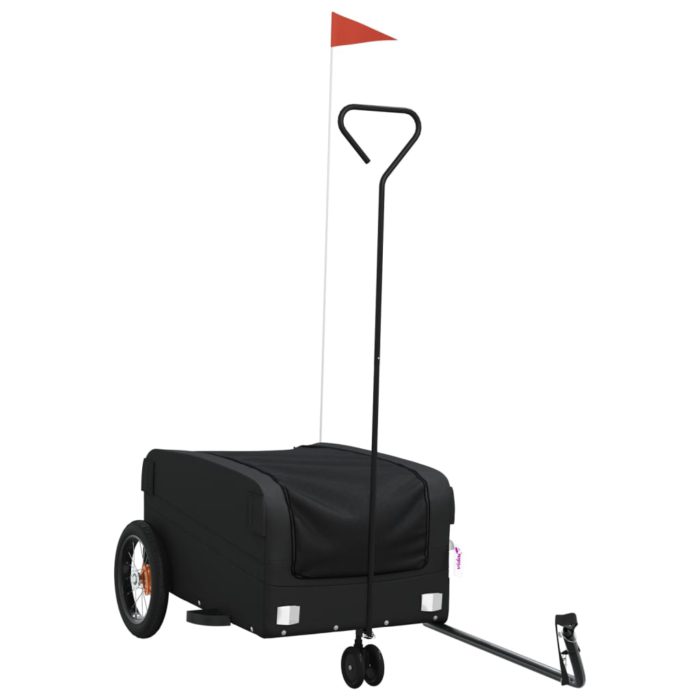vidaXL Sykkelvogn svart 30 kg jern