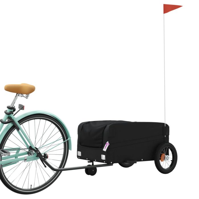 vidaXL Sykkelvogn svart 30 kg jern