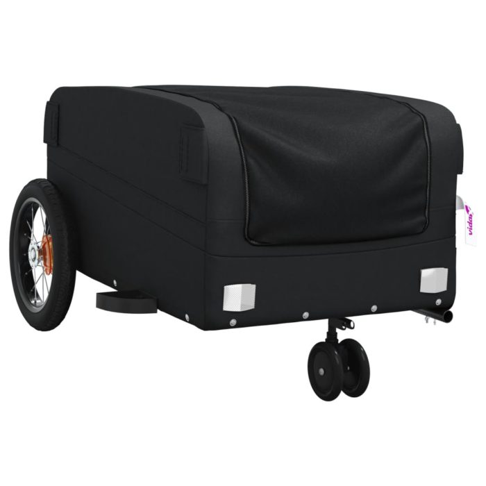 vidaXL Sykkelvogn svart 30 kg jern