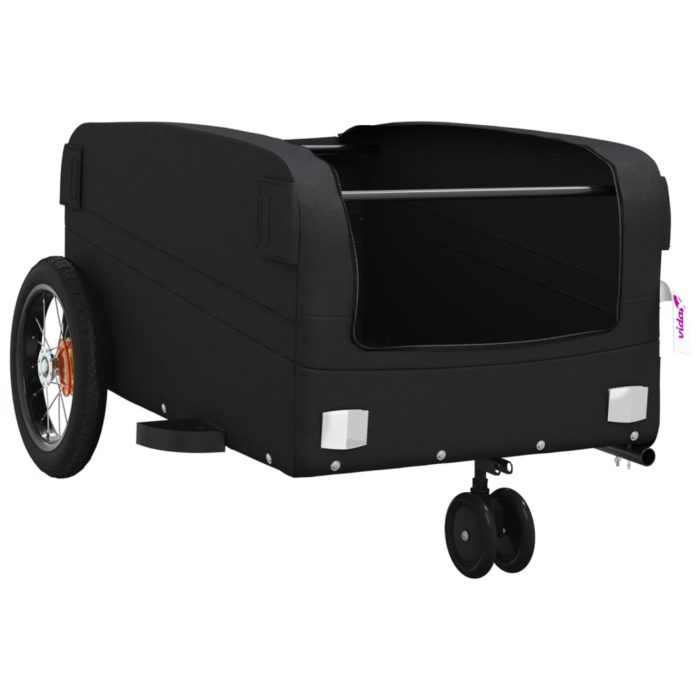 vidaXL Sykkelvogn svart 30 kg jern