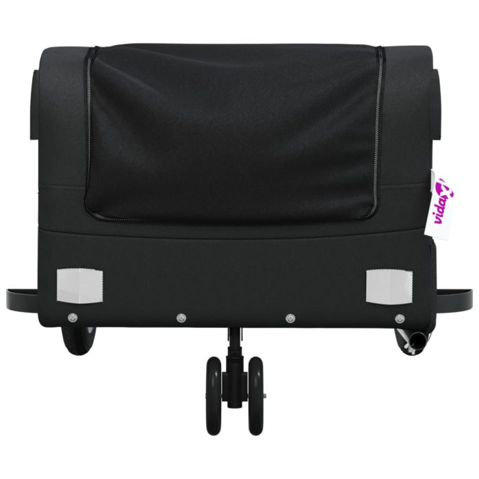 vidaXL Sykkelvogn svart 30 kg jern