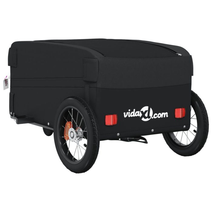 vidaXL Sykkelvogn svart 30 kg jern