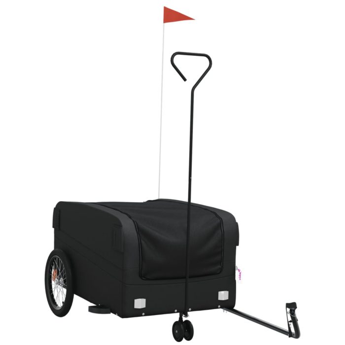 vidaXL Sykkelvogn svart 45 kg jern
