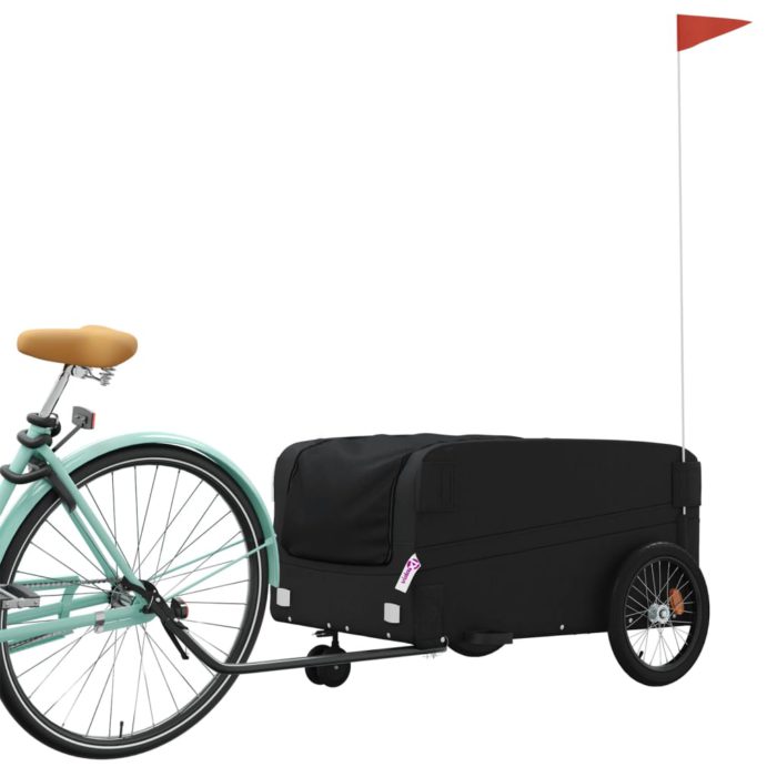 vidaXL Sykkelvogn svart 45 kg jern