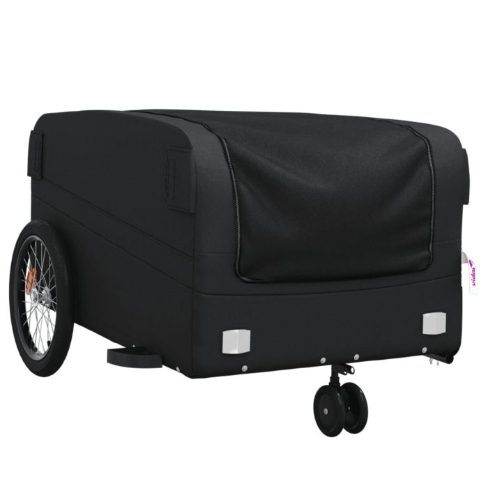 vidaXL Sykkelvogn svart 45 kg jern