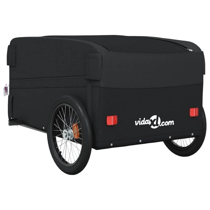 vidaXL Sykkelvogn svart 45 kg jern