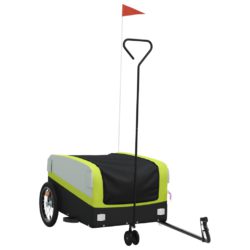 vidaXL Sykkelvogn svart og grønn 45 kg jern