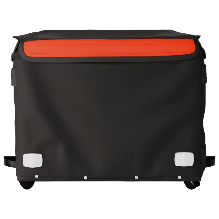 vidaXL Sykkelvogn svart og oransje 45 kg jern