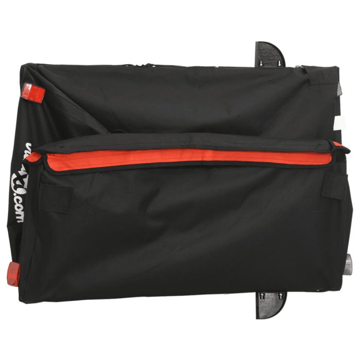 vidaXL Sykkelvogn svart og oransje 45 kg jern