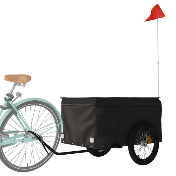 vidaXL Sykkelvogn svart 45 kg jern