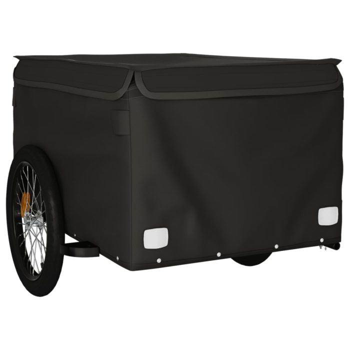 vidaXL Sykkelvogn svart 45 kg jern