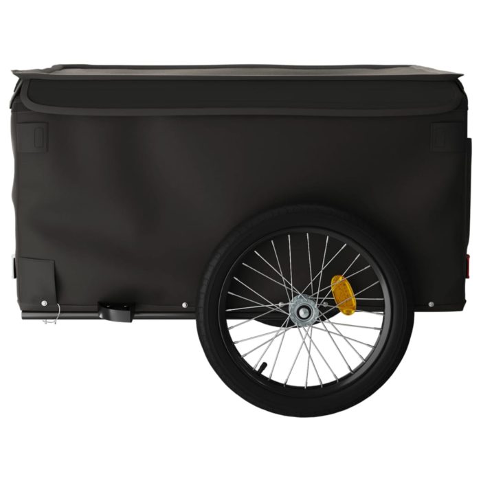 vidaXL Sykkelvogn svart 45 kg jern