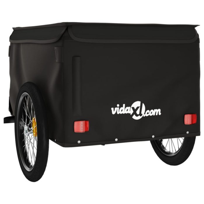 vidaXL Sykkelvogn svart 45 kg jern