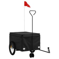 vidaXL Sykkelvogn svart 45 kg jern