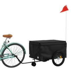 vidaXL Sykkelvogn svart 45 kg jern