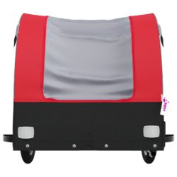 vidaXL Sykkelvogn svart og rød 30 kg jern
