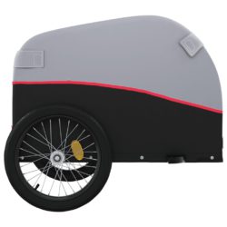 vidaXL Sykkelvogn svart og rød 30 kg jern