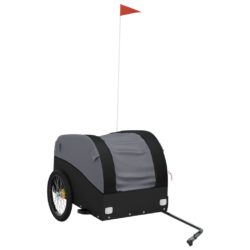 vidaXL Sykkelvogn svart 45 kg jern