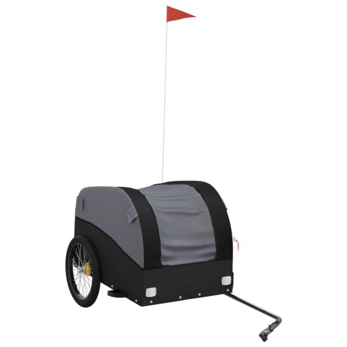vidaXL Sykkelvogn svart 45 kg jern