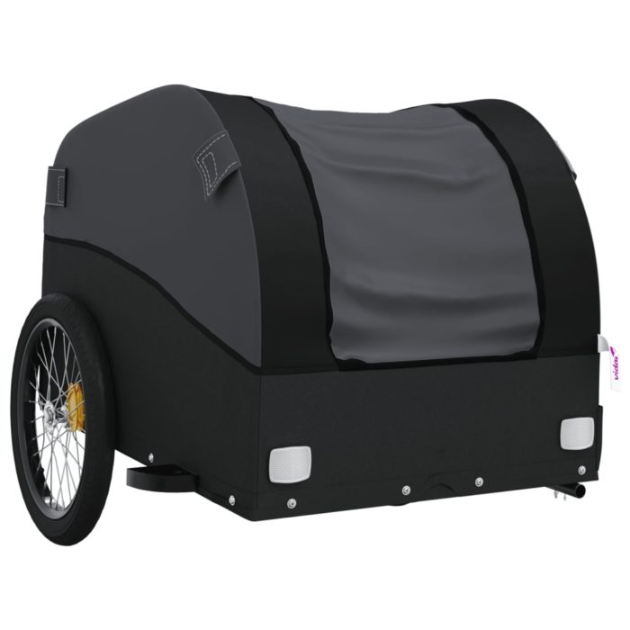 vidaXL Sykkelvogn svart 45 kg jern