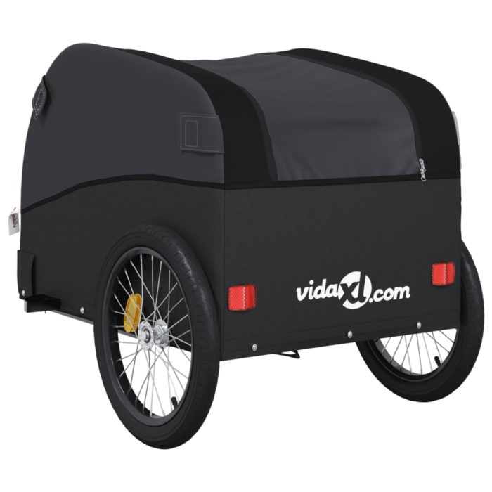 vidaXL Sykkelvogn svart 45 kg jern