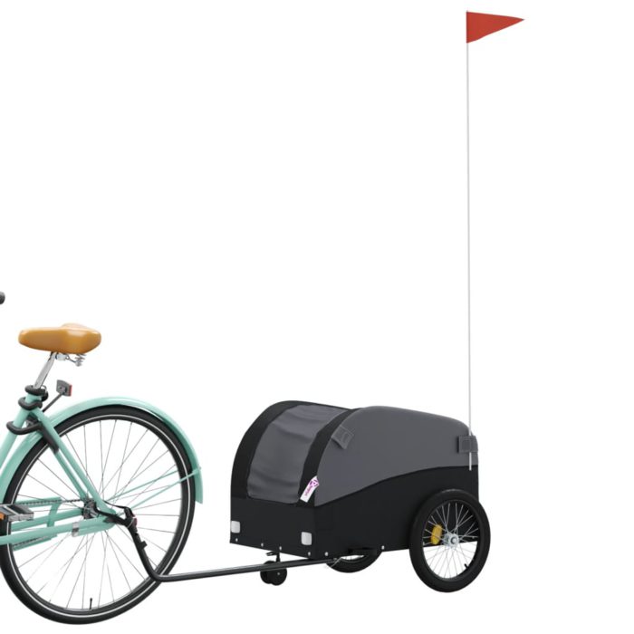 vidaXL Sykkelvogn svart 30 kg jern