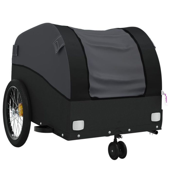 vidaXL Sykkelvogn svart 30 kg jern