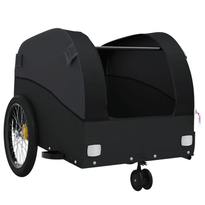 vidaXL Sykkelvogn svart 30 kg jern