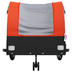 vidaXL Sykkelvogn svart og oransje 45 kg jern