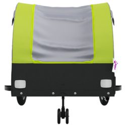 vidaXL Sykkelvogn svart og grønn 45 kg jern