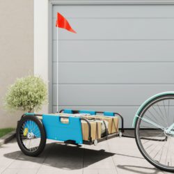 vidaXL Sykkelhenger blå oxfordstoff og jern