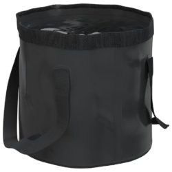 vidaXL Sammenleggbare bøtter 2 stk svart 20 L PVC