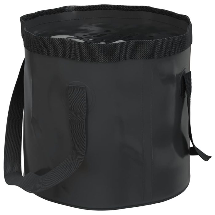 vidaXL Sammenleggbare bøtter 2 stk svart 20 L PVC