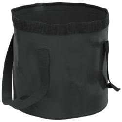 vidaXL Sammenleggbare bøtter 2 stk svart 20 L PVC